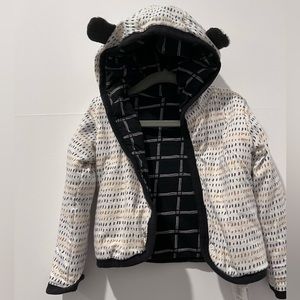 Honest Baby Clothing Coat. White & Black. Size 18 months.